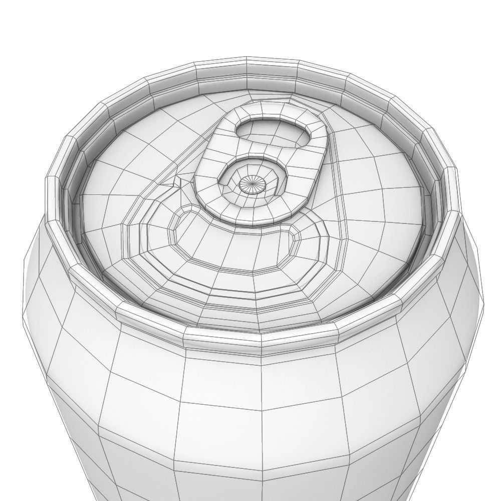 Drinks Can - 568ml Standard Low-poly 3D model_5