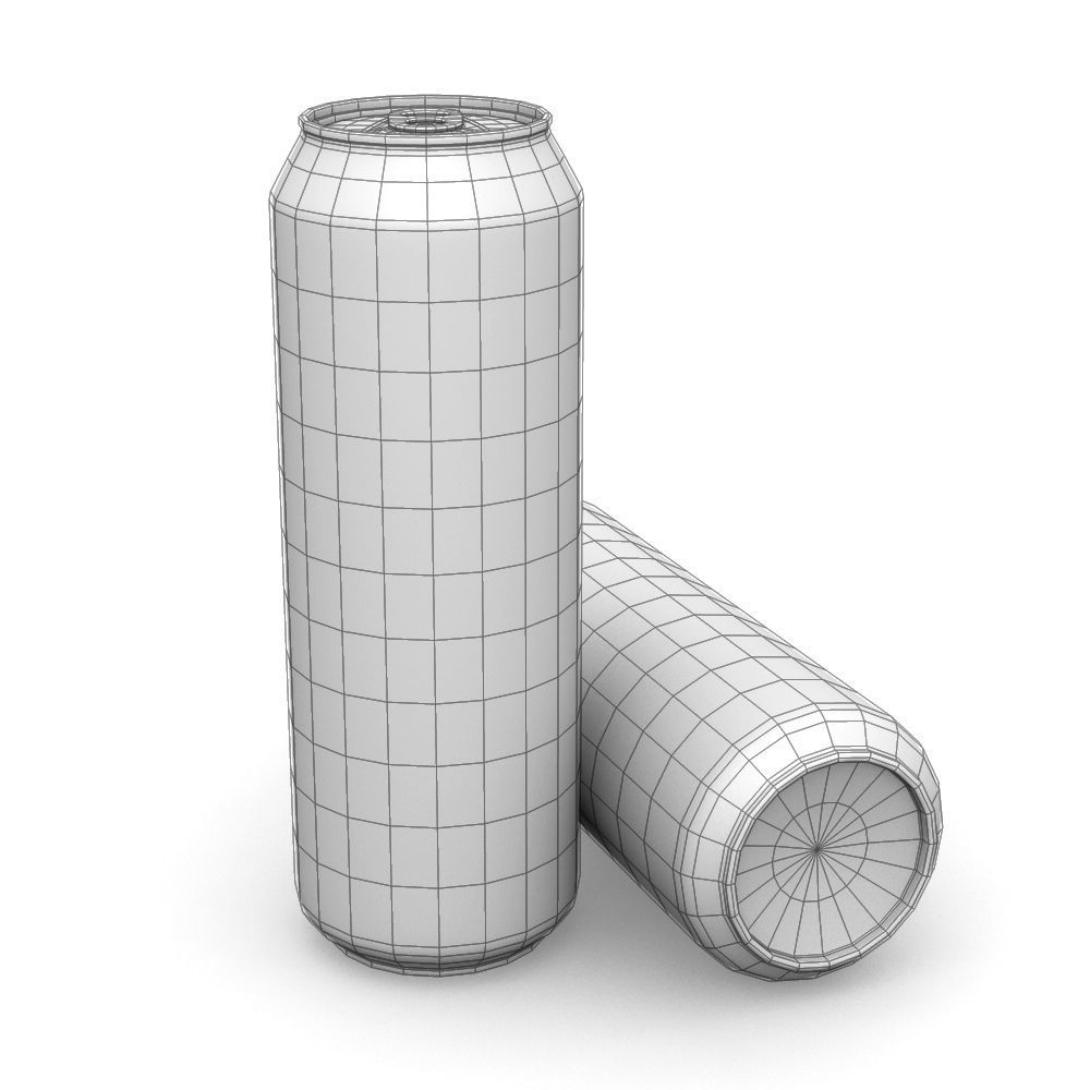 Drinks Can - 568ml Standard Low-poly 3D model_4