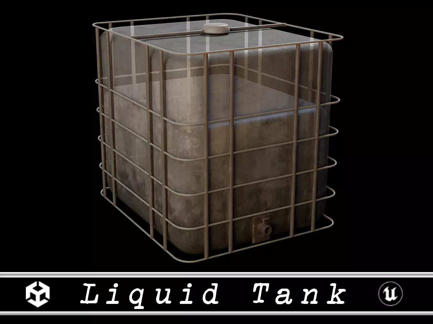 Liquid Tank Low-poly 3D model
