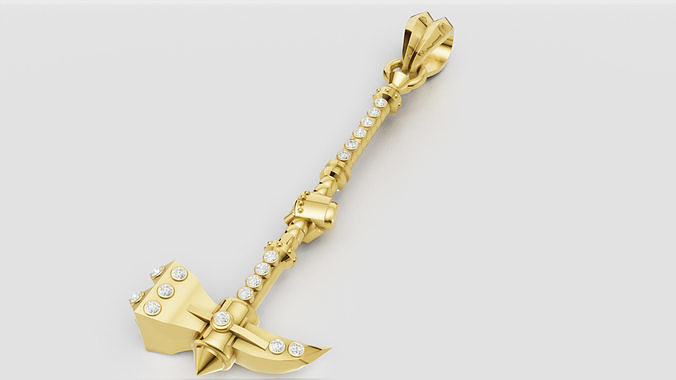 GOLD HAMMER PENDANT  3D print model