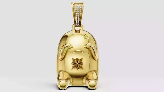 TEDDY BEAR GOLD PENDANT 