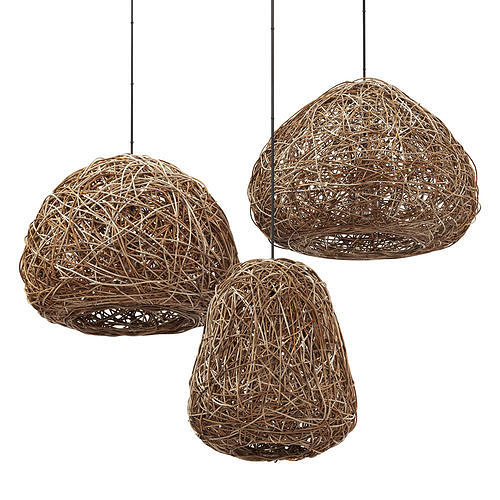 Lamp wicker n60 3D model