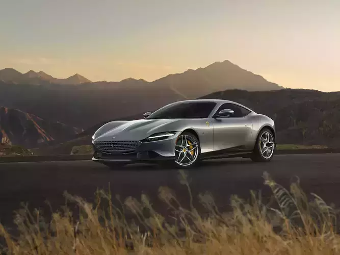 Ferrari Roma rigged 3D model
