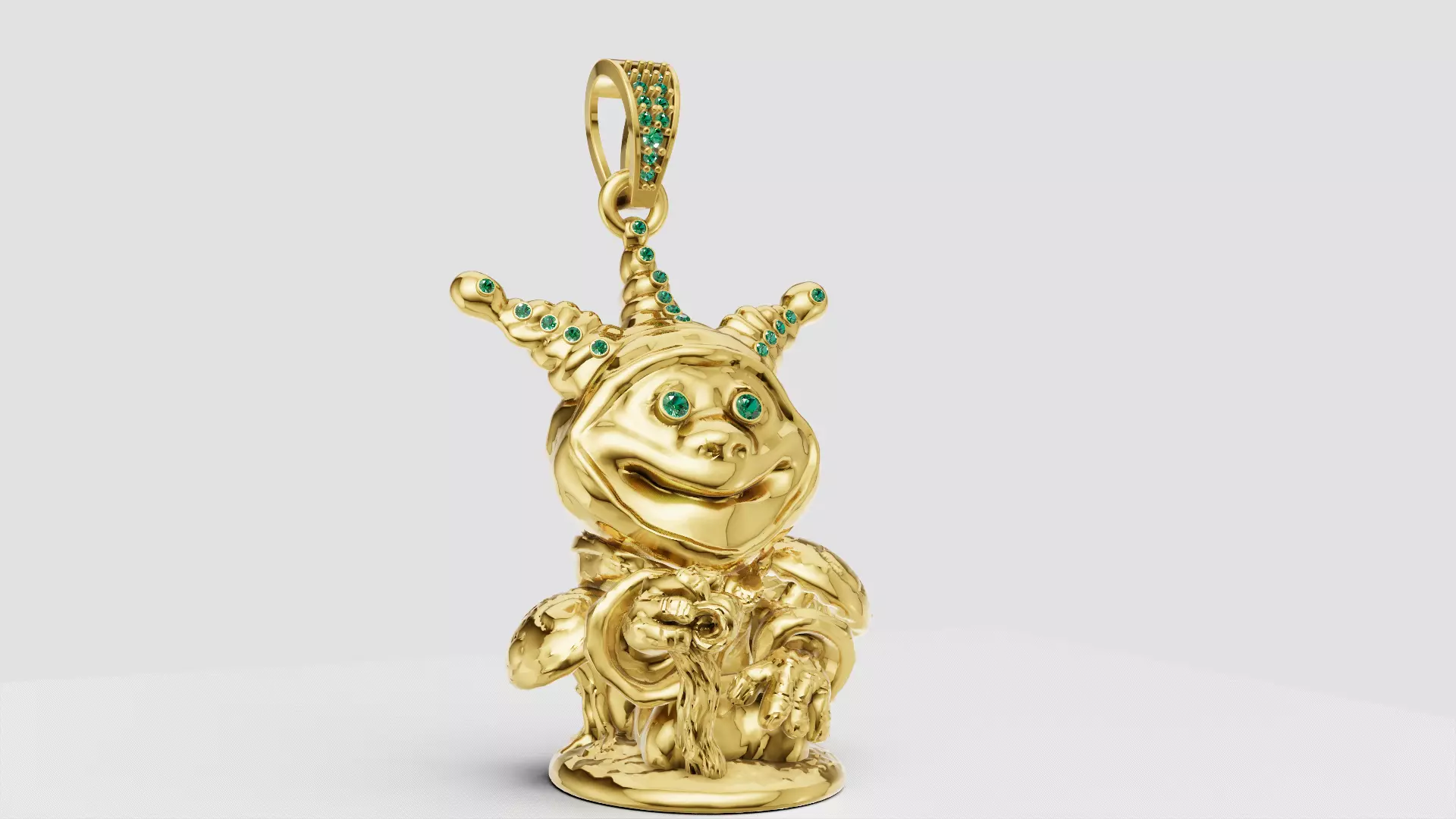 Gold Joker Character Pendant 3D Printable Model 3D print model