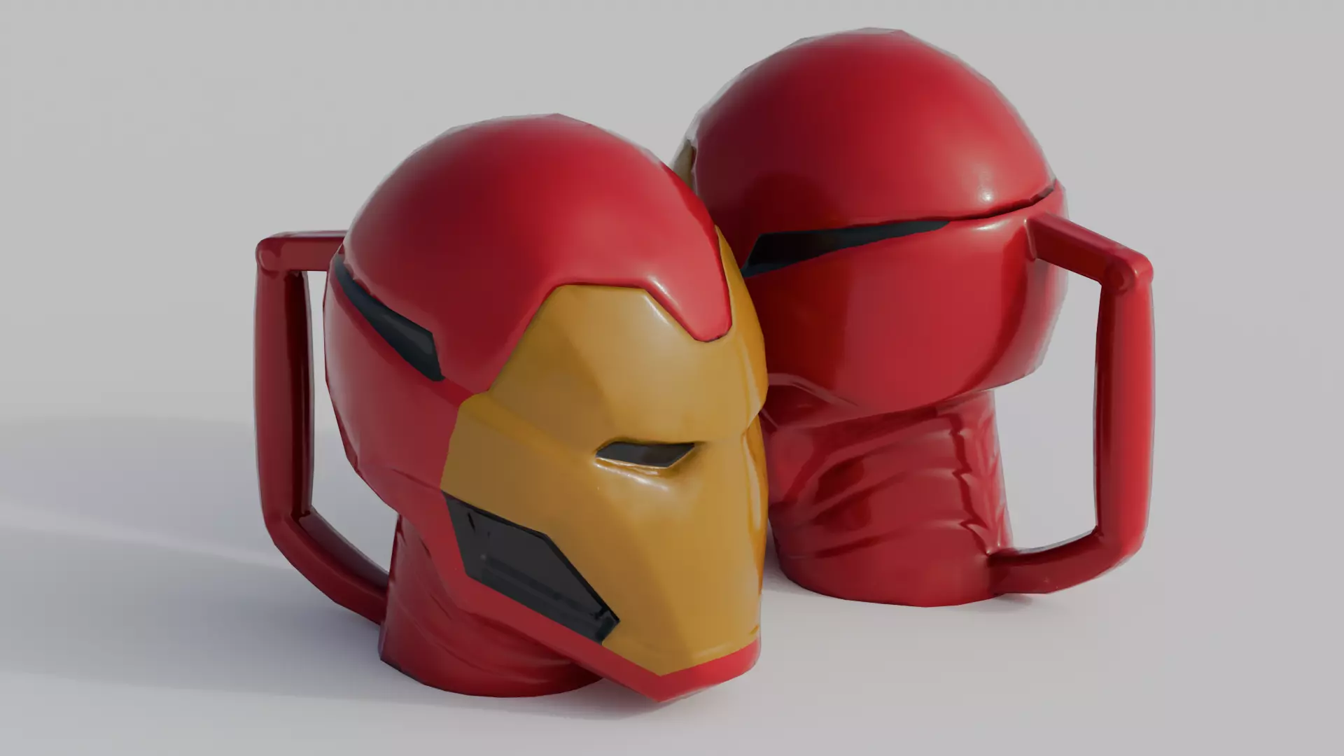 Iron man Cup Low-poly 3D model