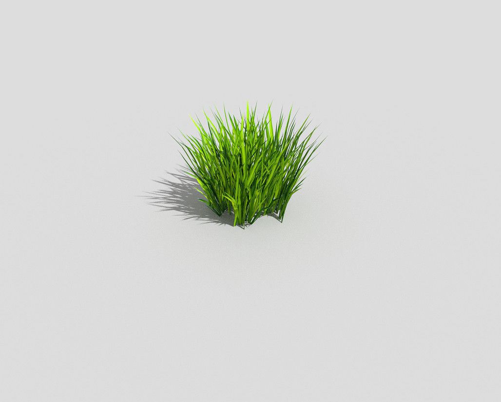 Grass Low-poly 3D model_1
