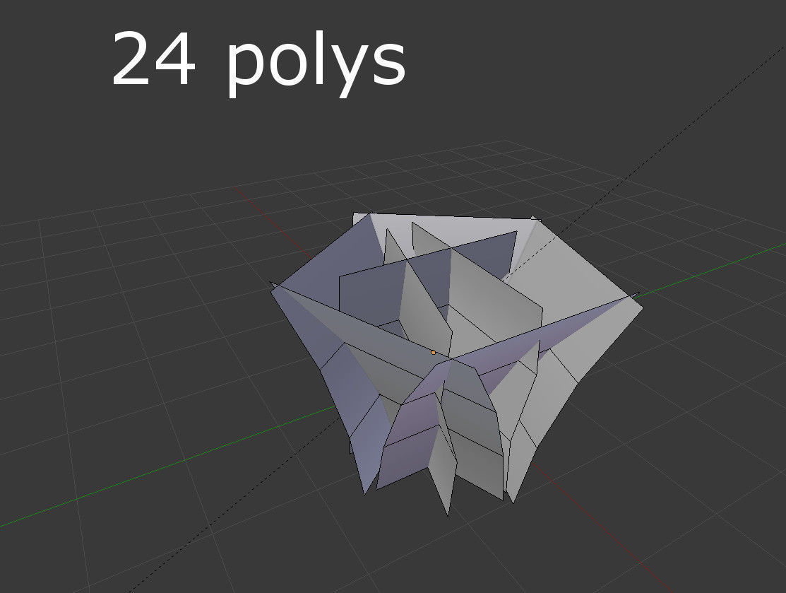 Grass Low-poly 3D model_4