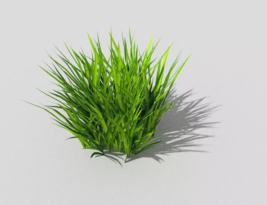 Grass Low-poly 3D model_0
