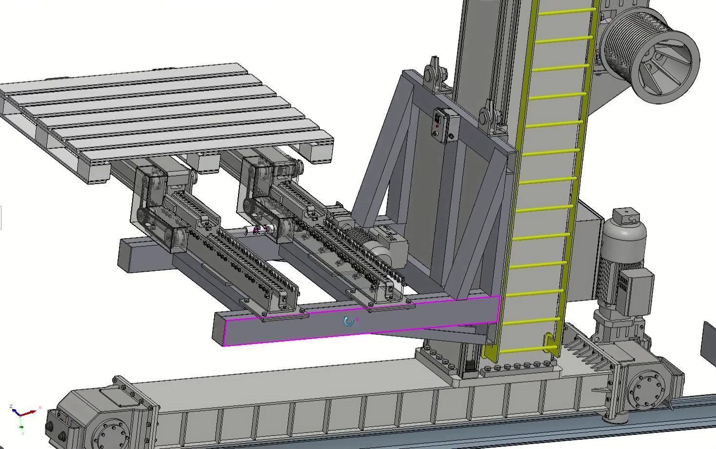 ASRS Stacker Crane - Automated Storage Retrieval System 3D model_23
