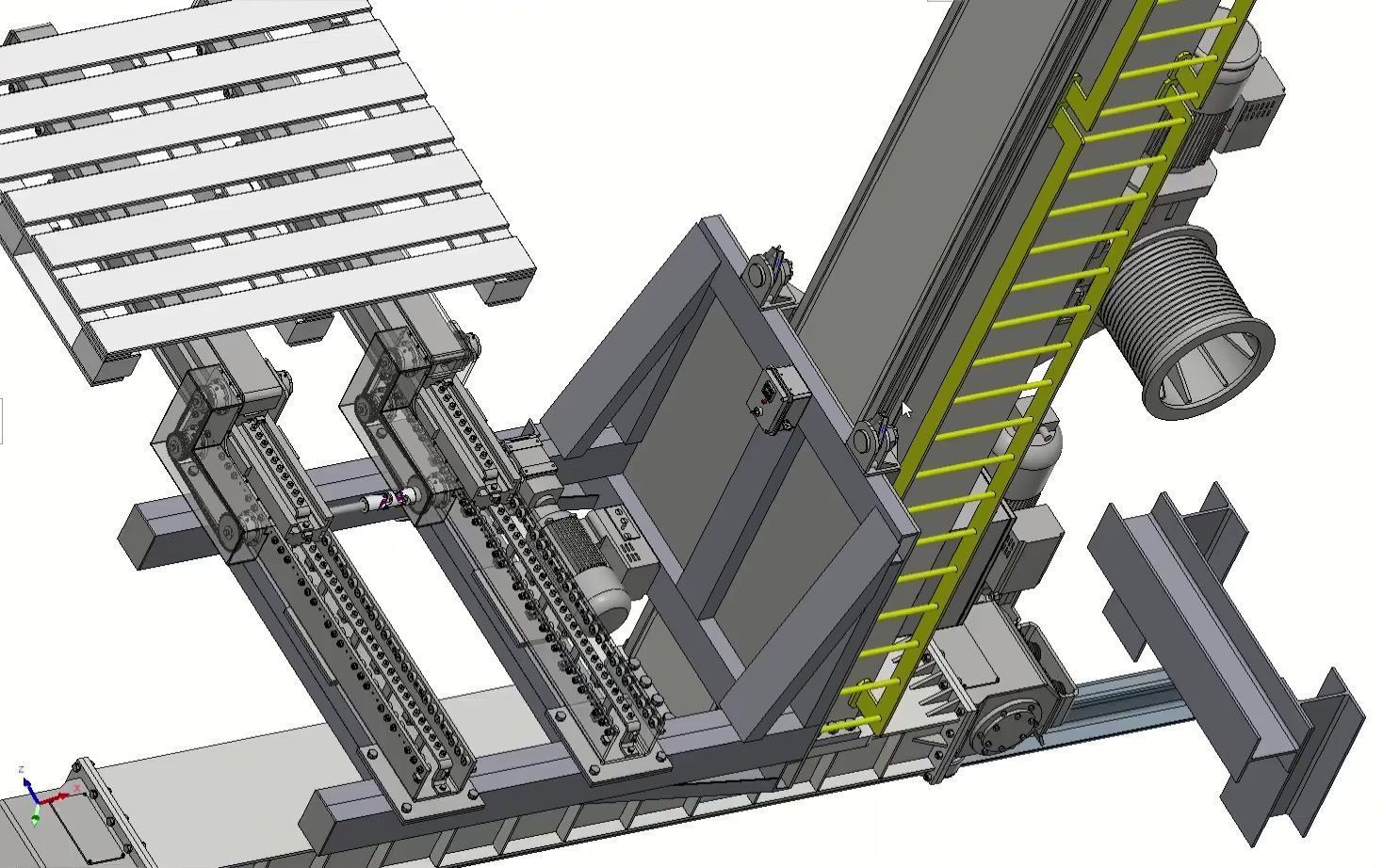 ASRS Stacker Crane - Automated Storage Retrieval System 3D model_2