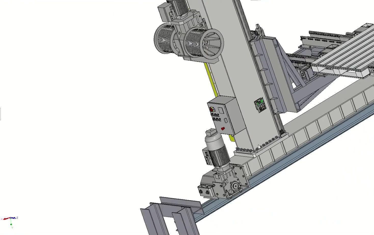 ASRS Stacker Crane - Automated Storage Retrieval System 3D model_18