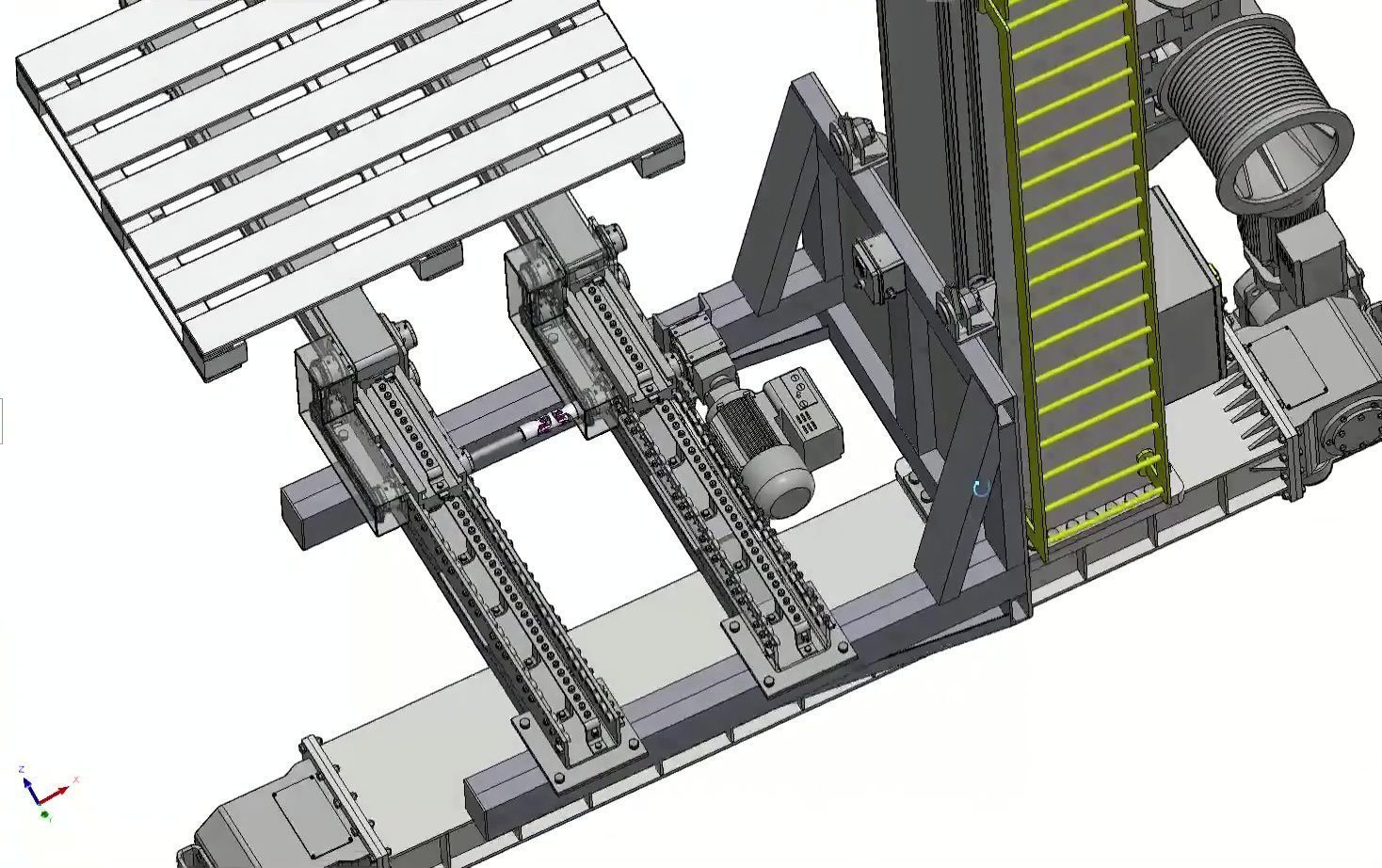 ASRS Stacker Crane - Automated Storage Retrieval System 3D model_25