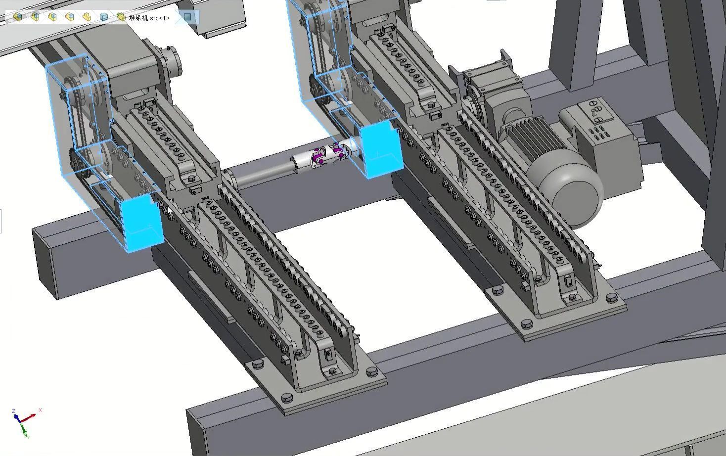 ASRS Stacker Crane - Automated Storage Retrieval System 3D model_10