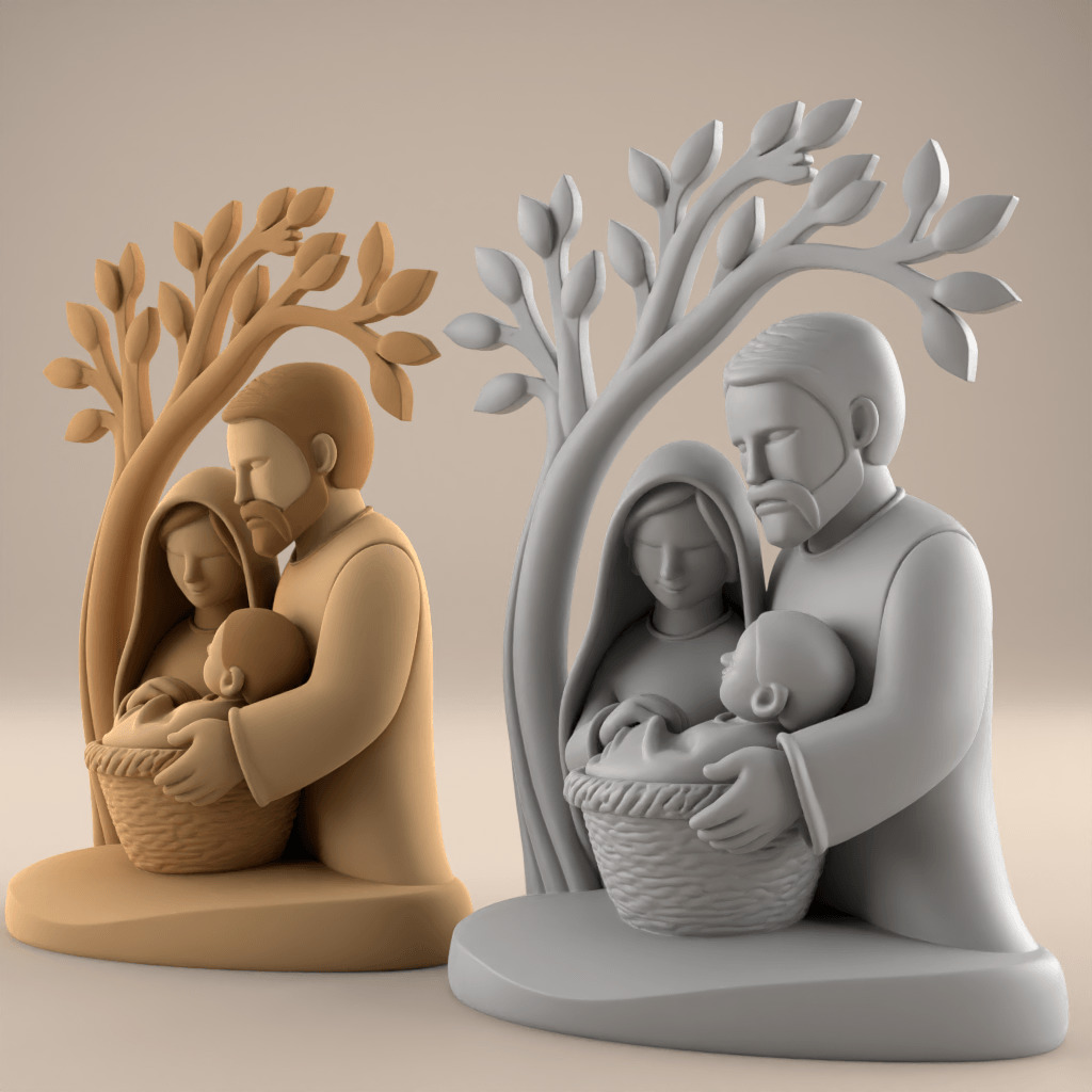 Mini Christmas Nativity Scene 3D STL File for Xmas Decor 3D print model_1