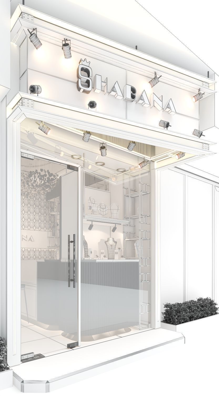 JEWELRY store and facad 3D model_13