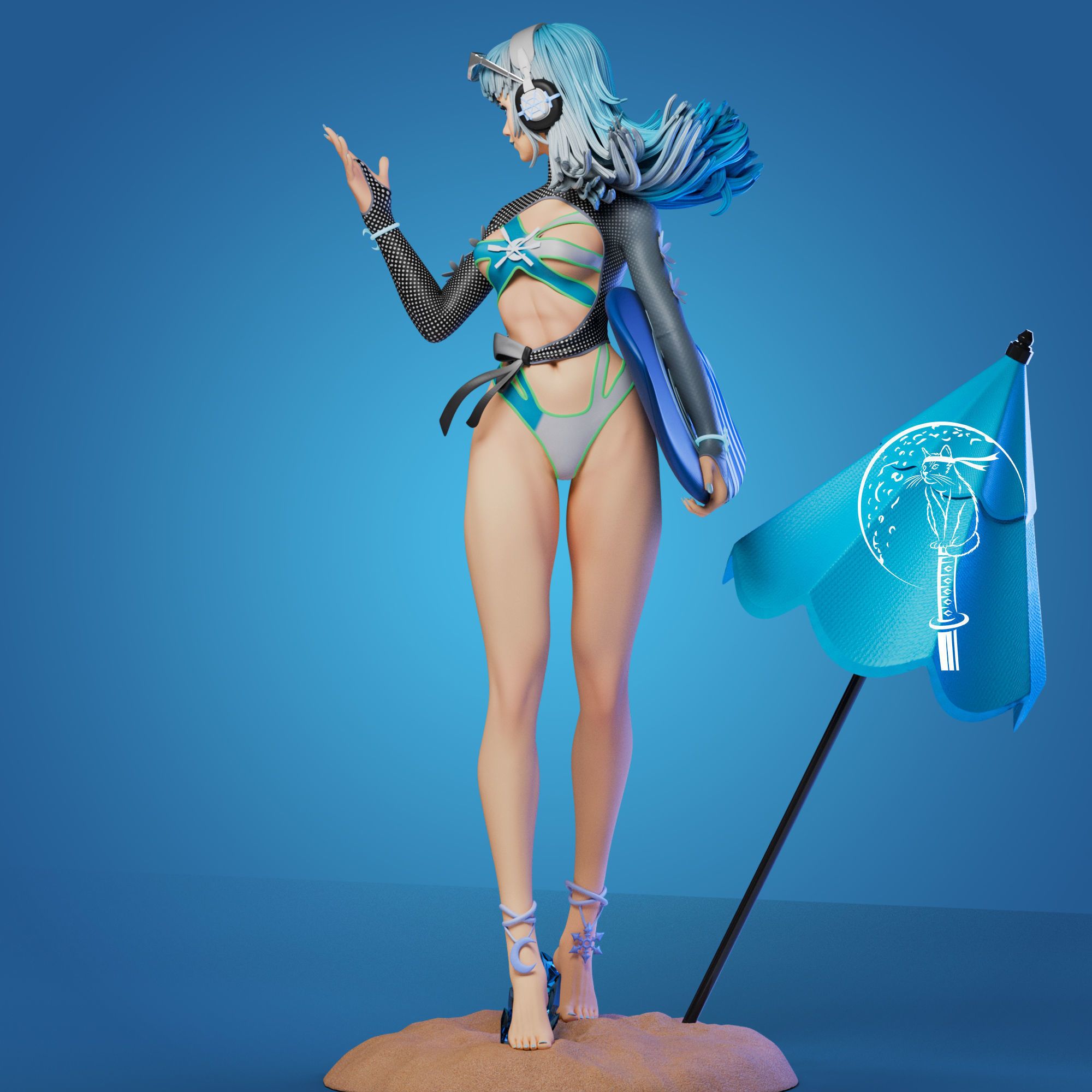 Luna Snow Cool Summer  - Marvel Rivals Ready For 3D Printing 3D print model_5