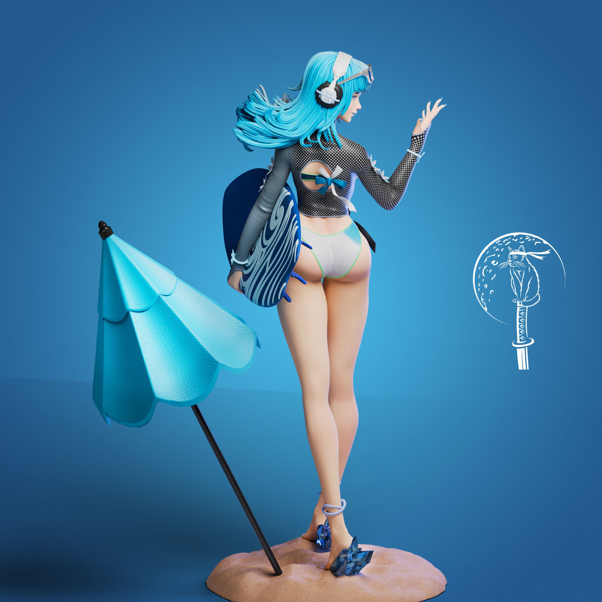 Luna Snow Cool Summer  - Marvel Rivals Ready For 3D Printing 3D print model_3