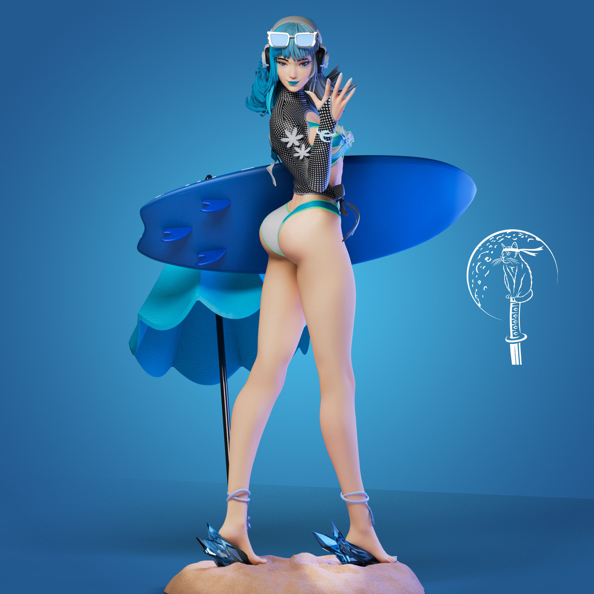 Luna Snow Cool Summer  - Marvel Rivals Ready For 3D Printing 3D print model_4