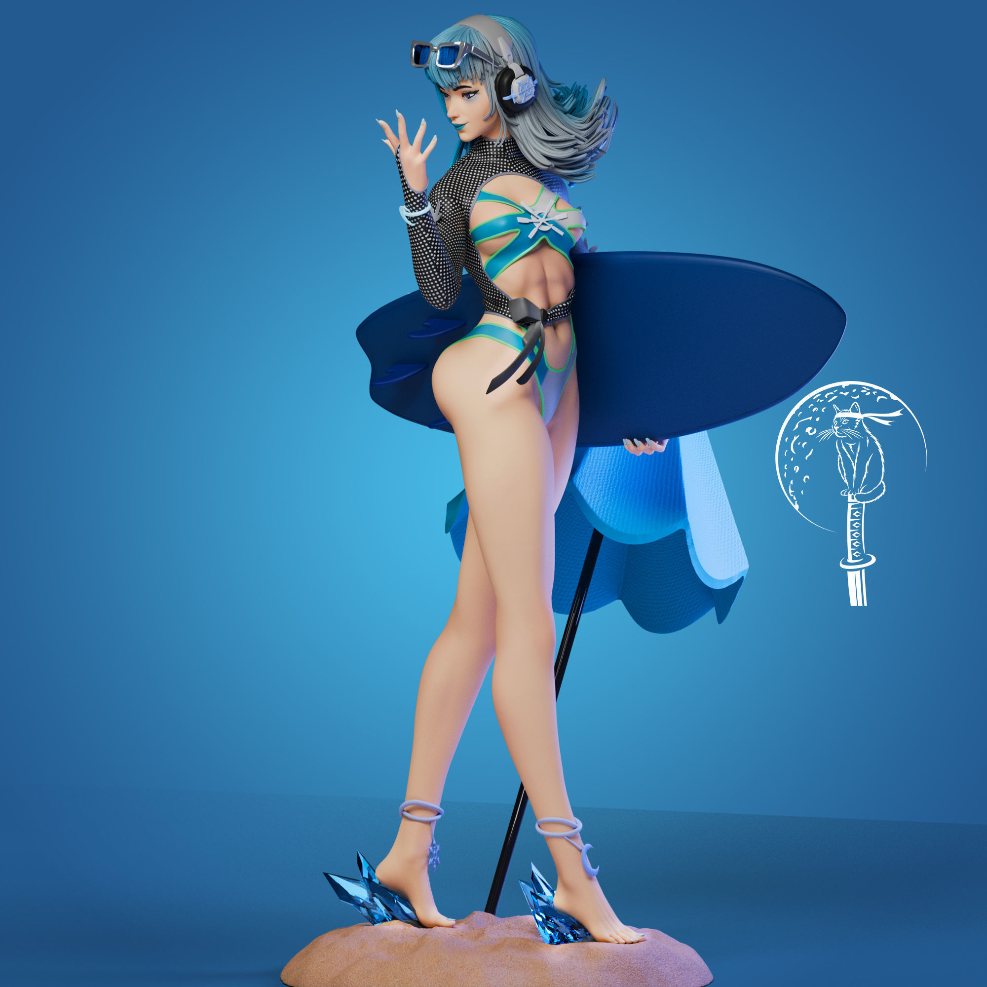 Luna Snow Cool Summer  - Marvel Rivals Ready For 3D Printing 3D print model_2