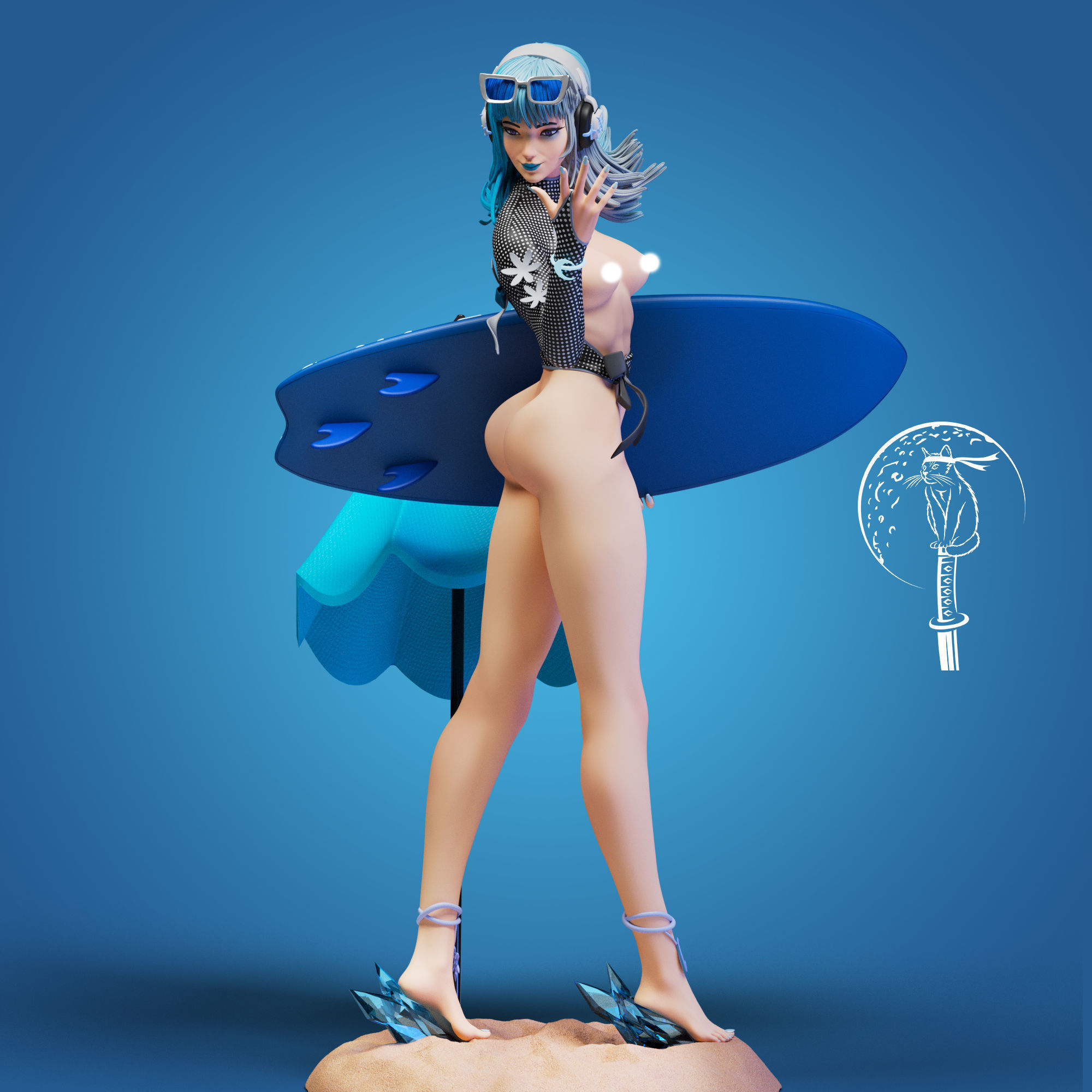 Luna Snow Cool Summer  - Marvel Rivals Ready For 3D Printing 3D print model_12