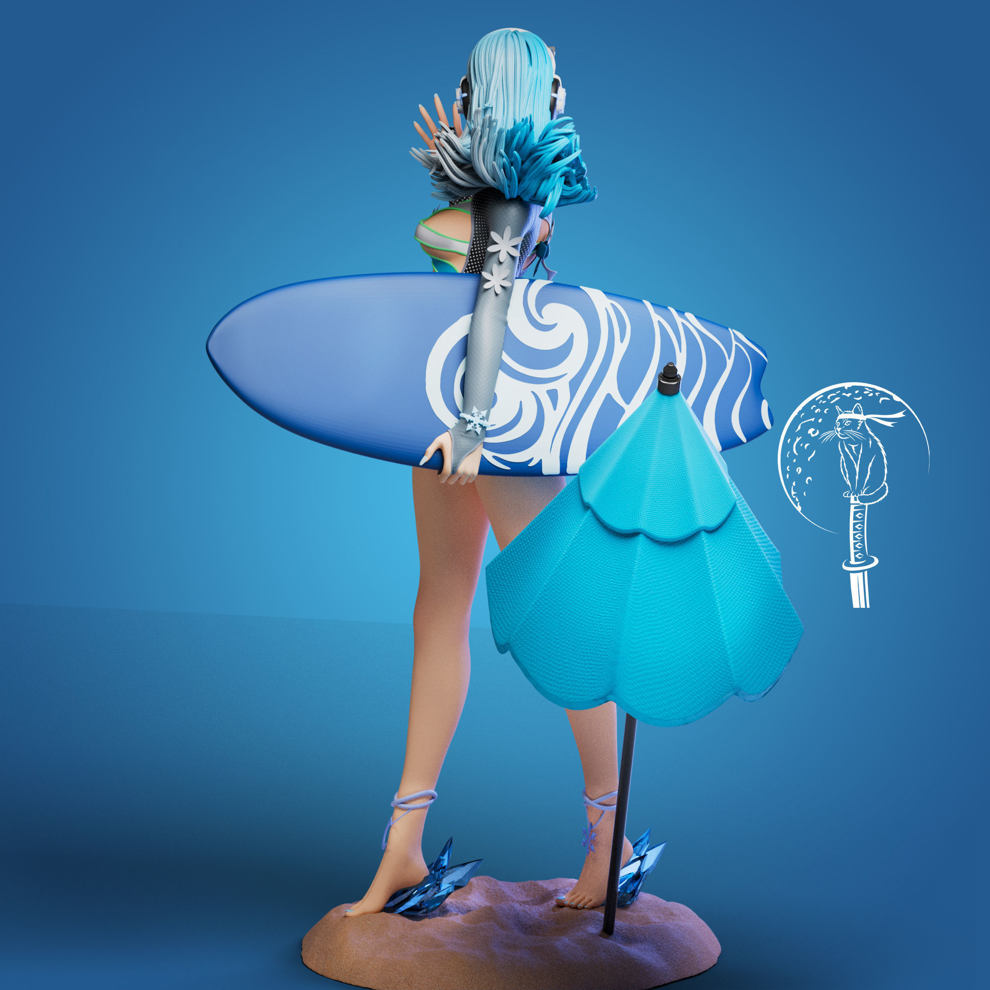 Luna Snow Cool Summer  - Marvel Rivals Ready For 3D Printing 3D print model_6