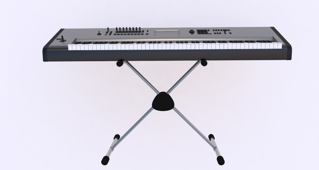 Synth Keyboard Korg 3D model_5