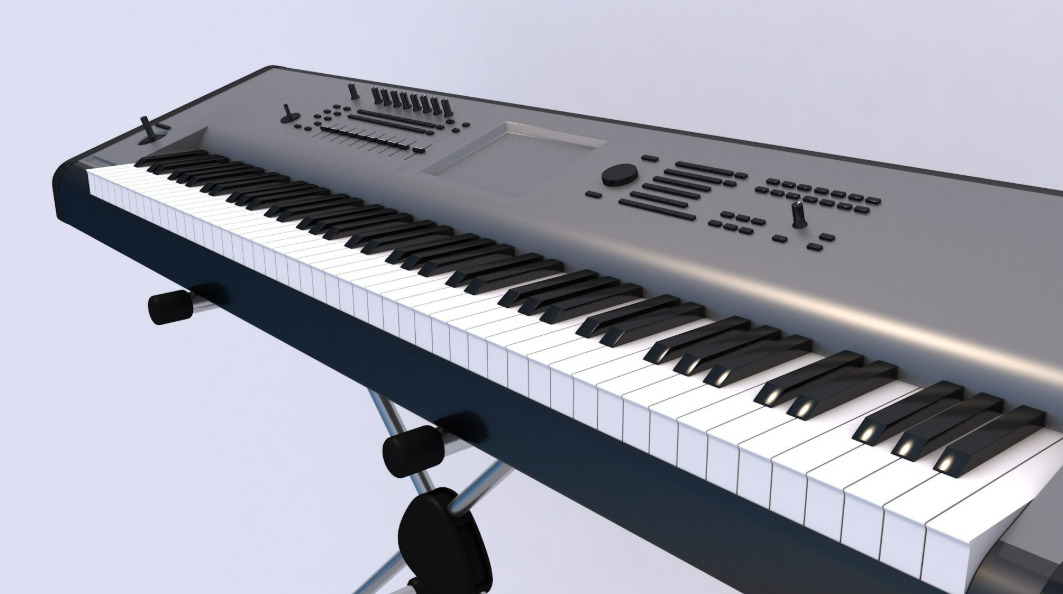 Synth Keyboard Korg 3D model_3