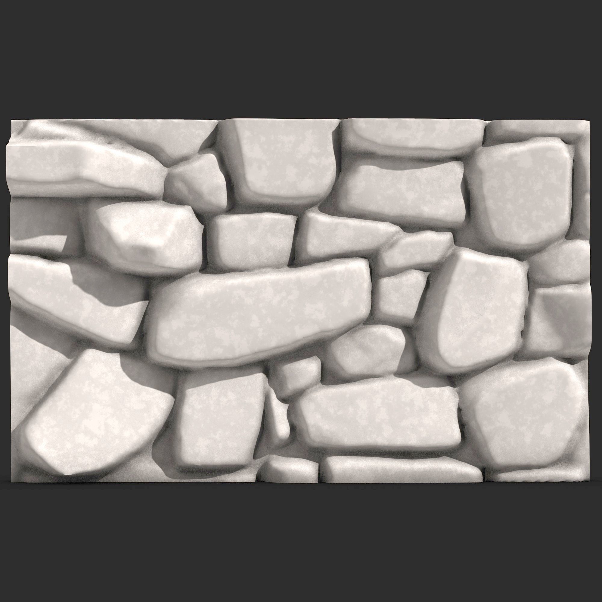 Stone Wall  3D print model_4