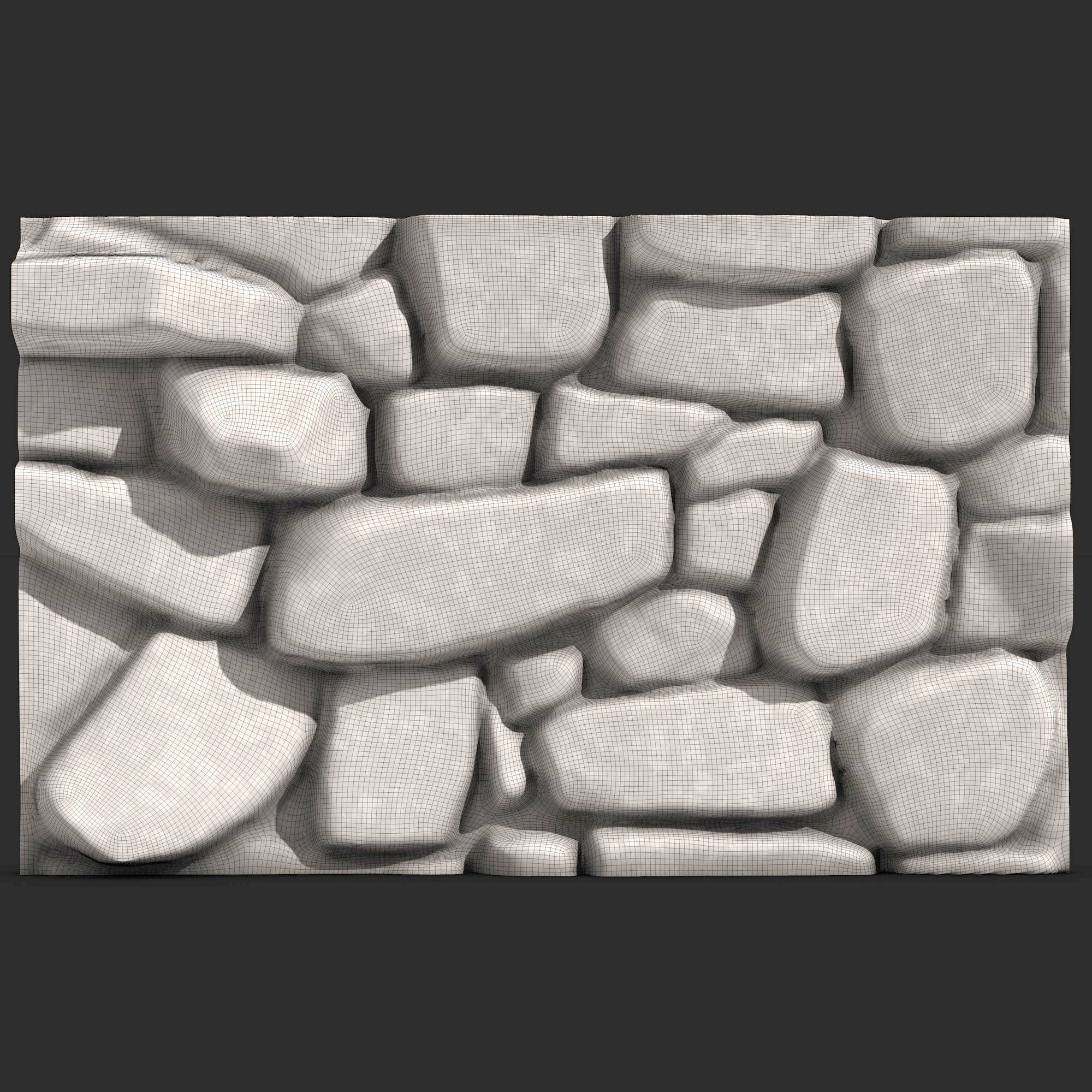 Stone Wall  3D print model_5
