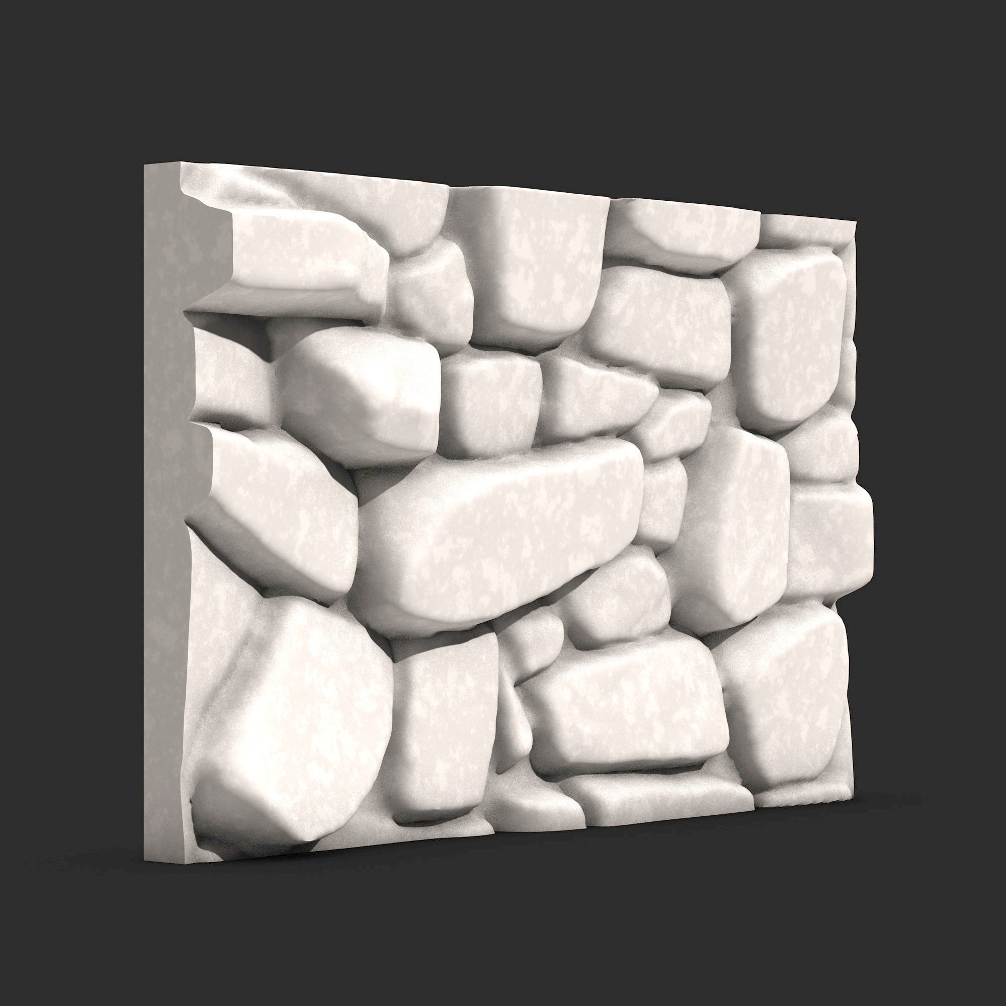 Stone Wall  3D print model_1