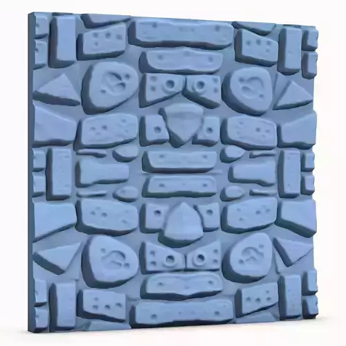 Seamless Stone Wall 2 3D print model