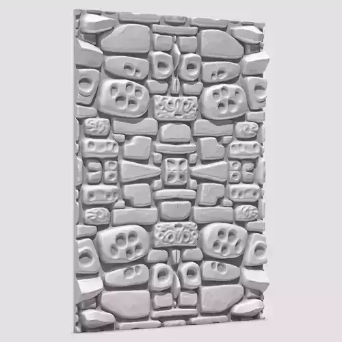 Seamless Stone Wall 1 3D print model