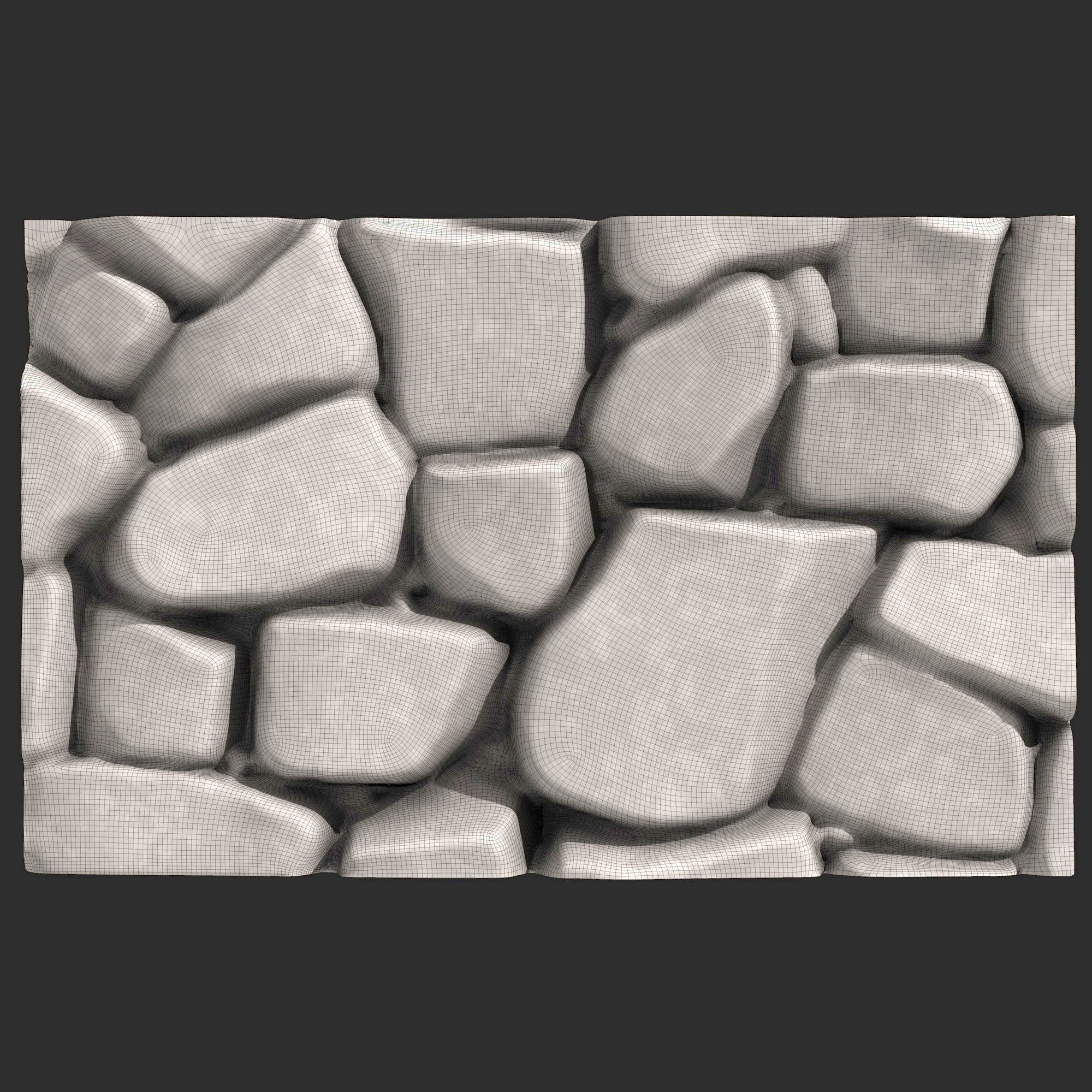 Stone Wall R46 3D print model_5