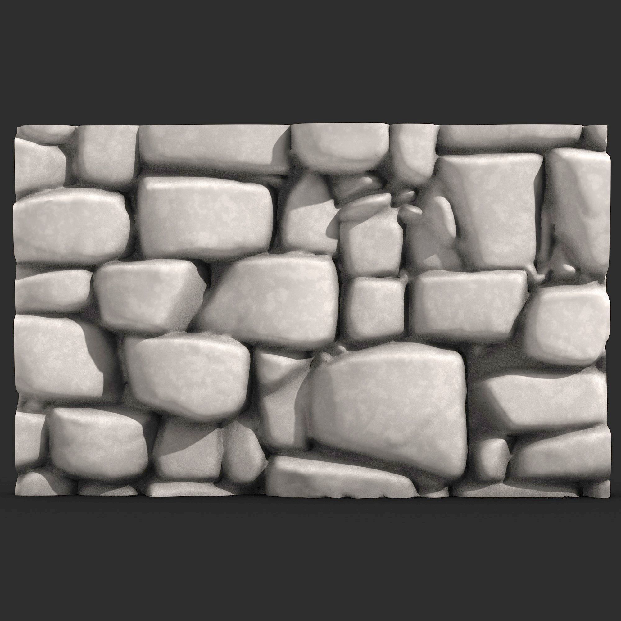 Stone Wall R45 3D print model_4