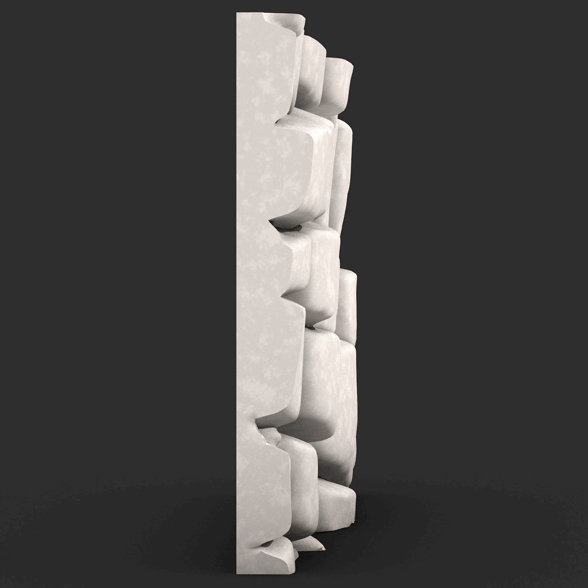 Stone Wall R45 3D print model_1