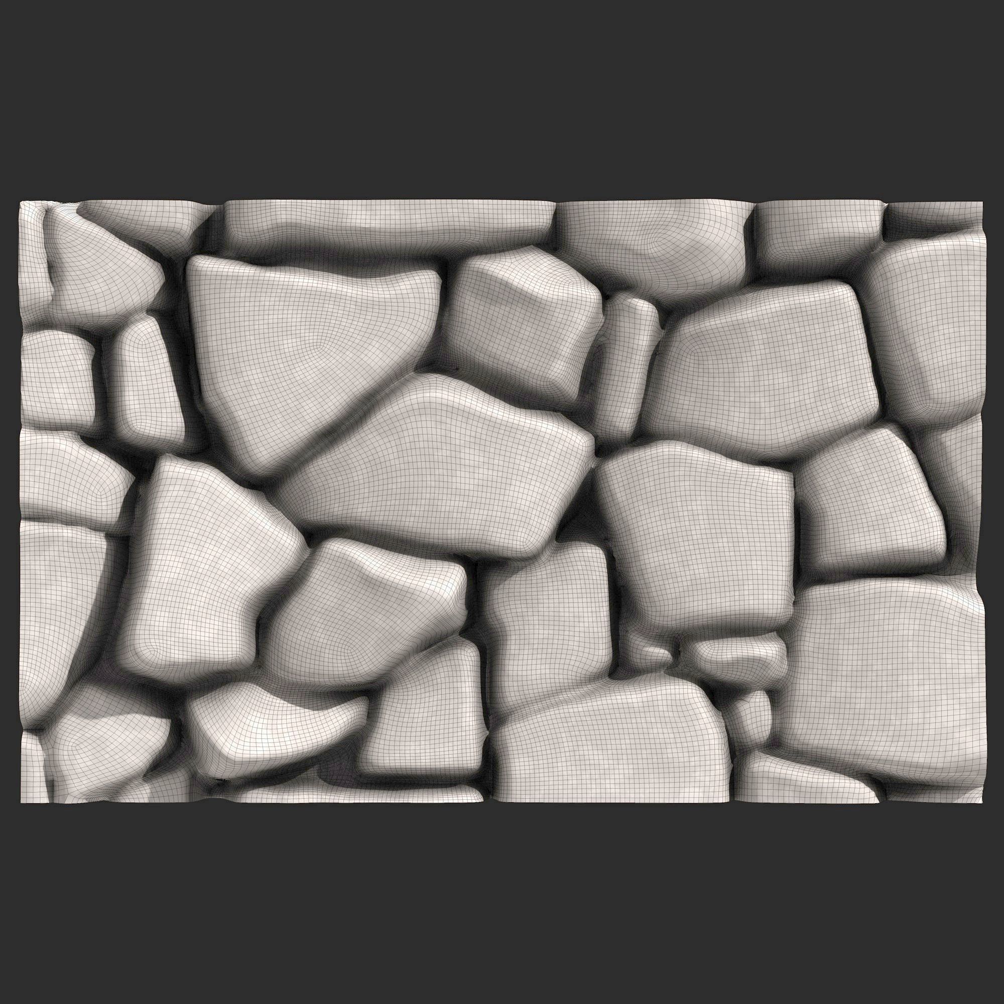 Stone Wall R43 3D print model_5