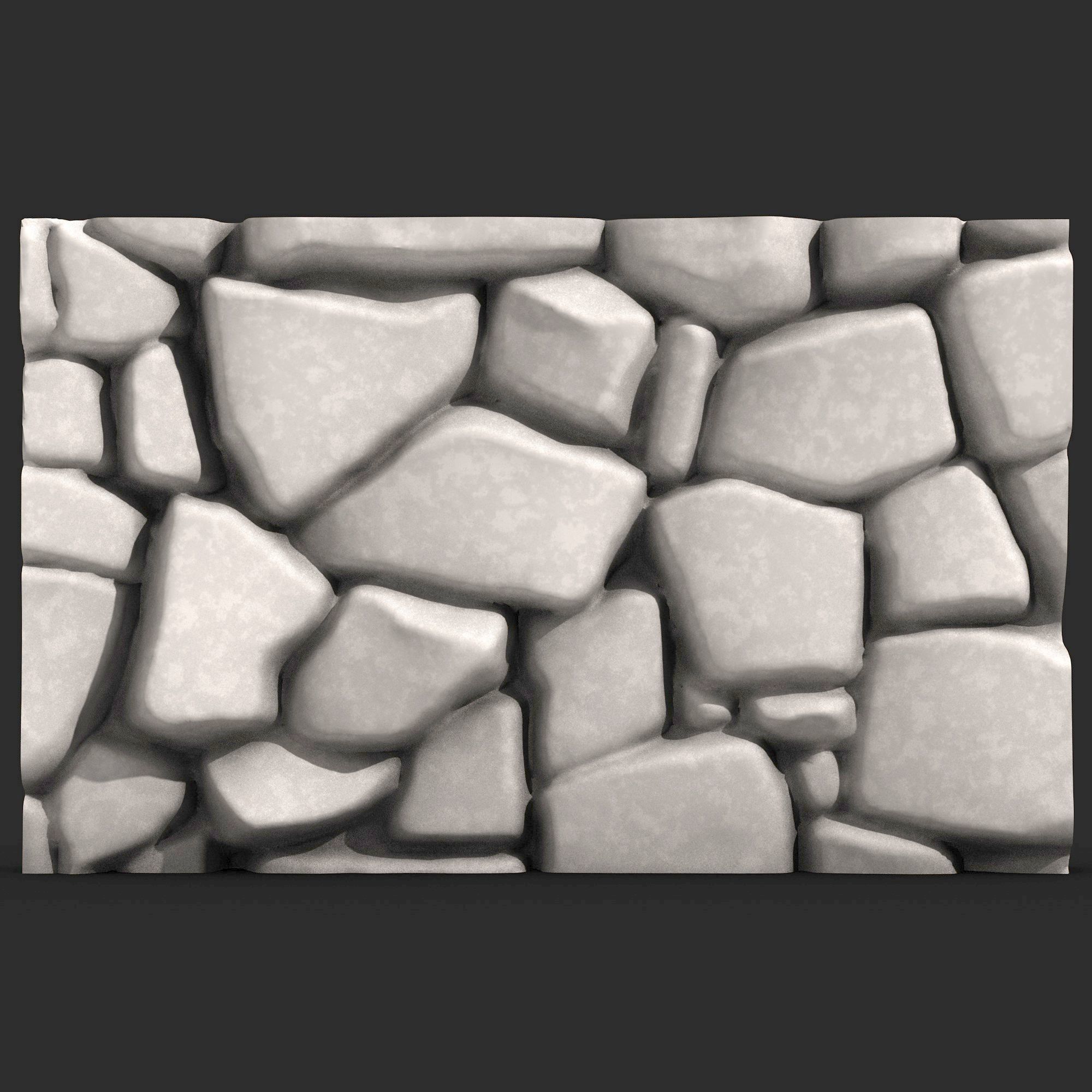 Stone Wall R43 3D print model_4