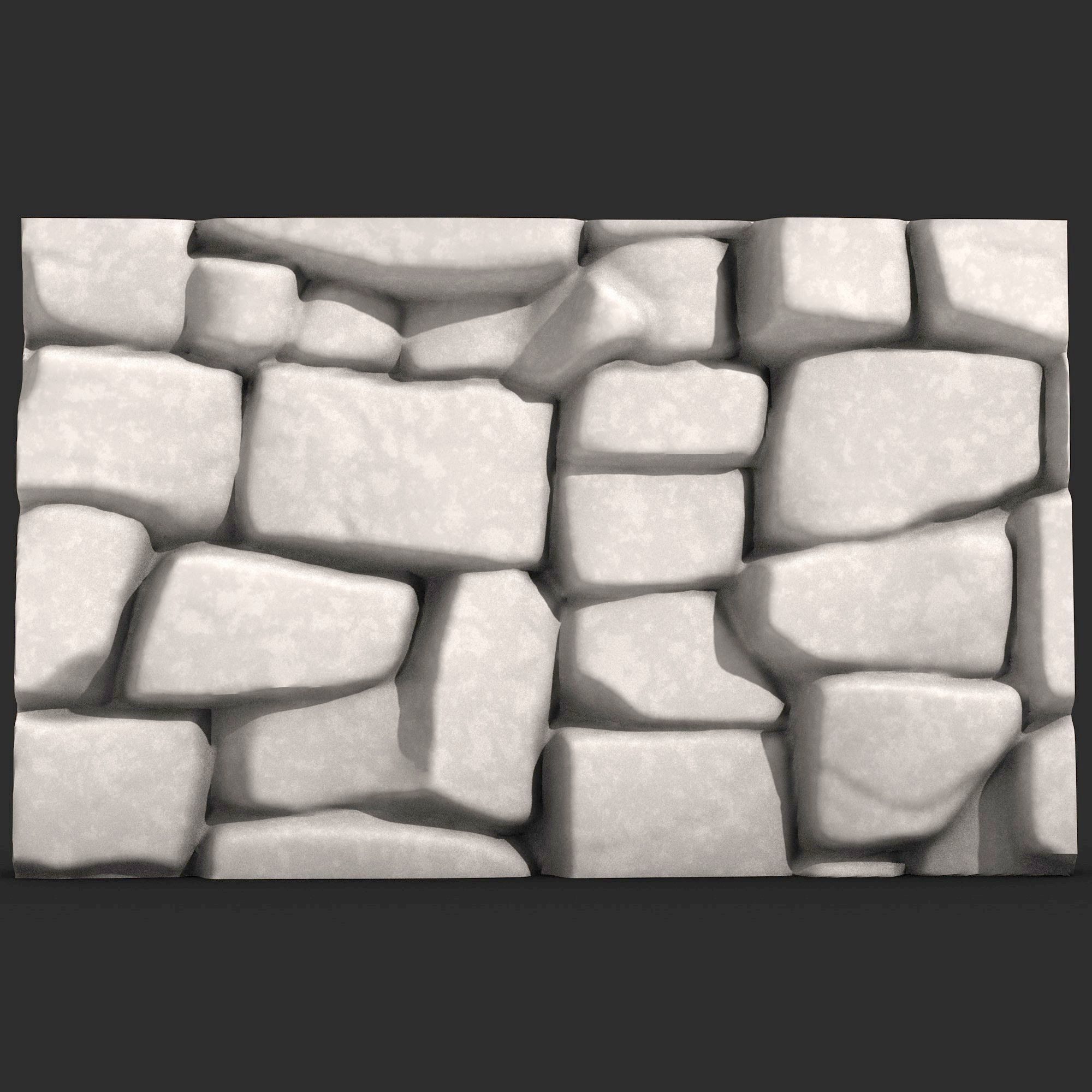 Stone Wall R41 3D print model_4