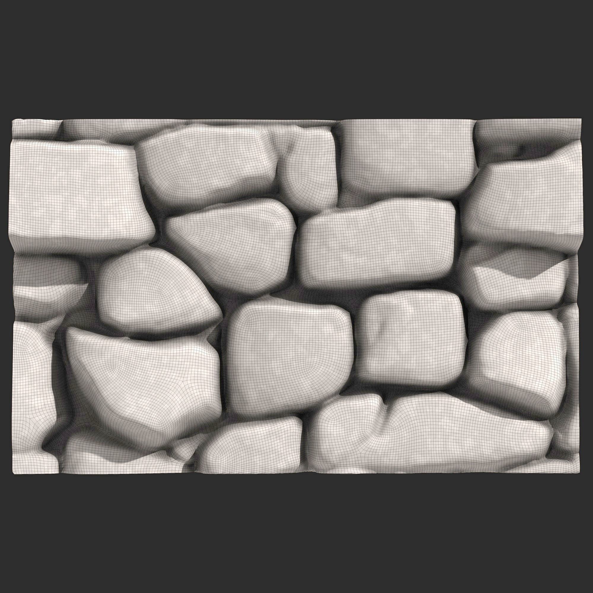 Stone Wall R39 3D print model_5
