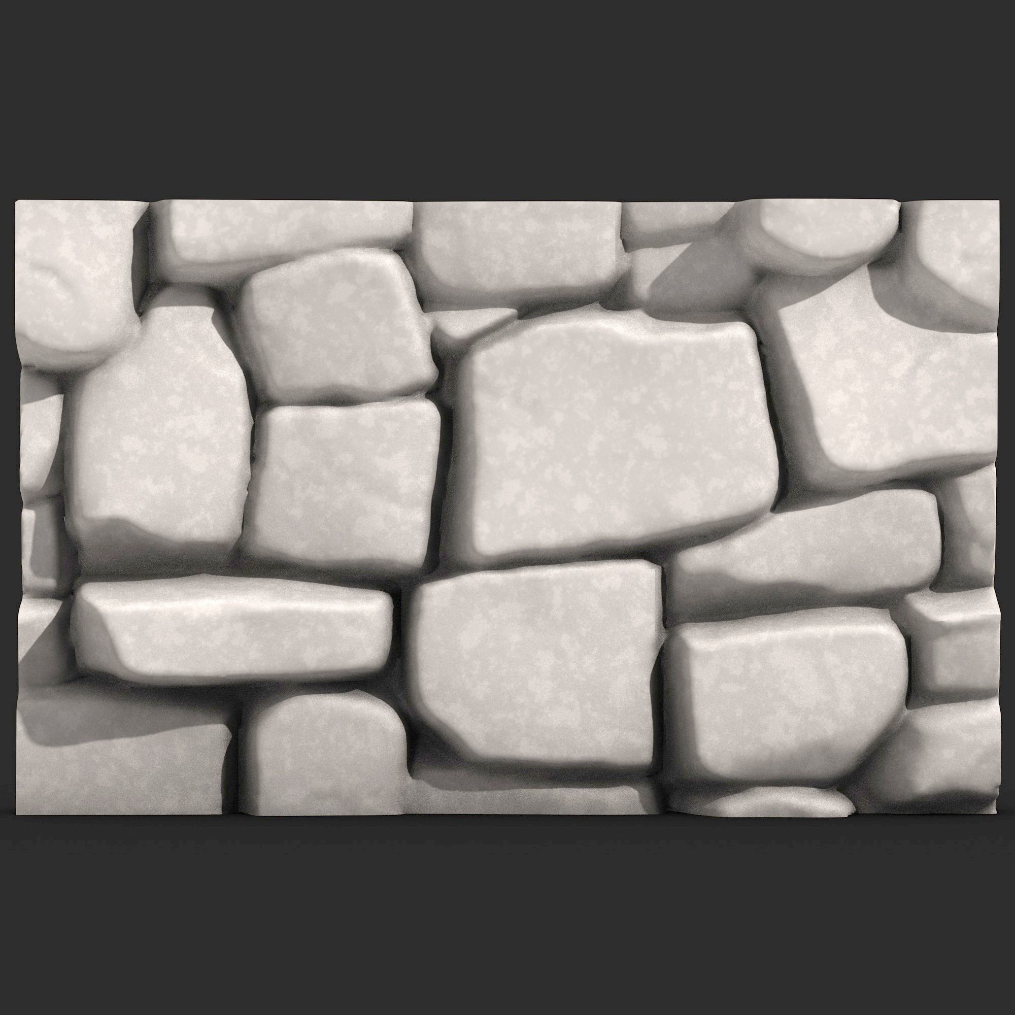 Stone Wall R38 3D print model_4
