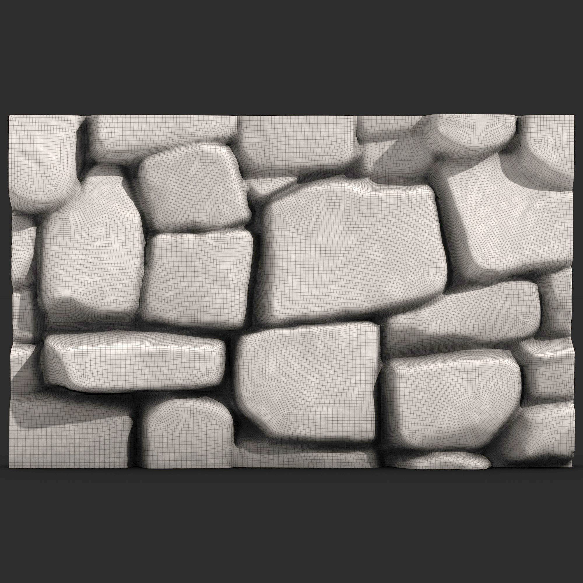 Stone Wall R38 3D print model_5