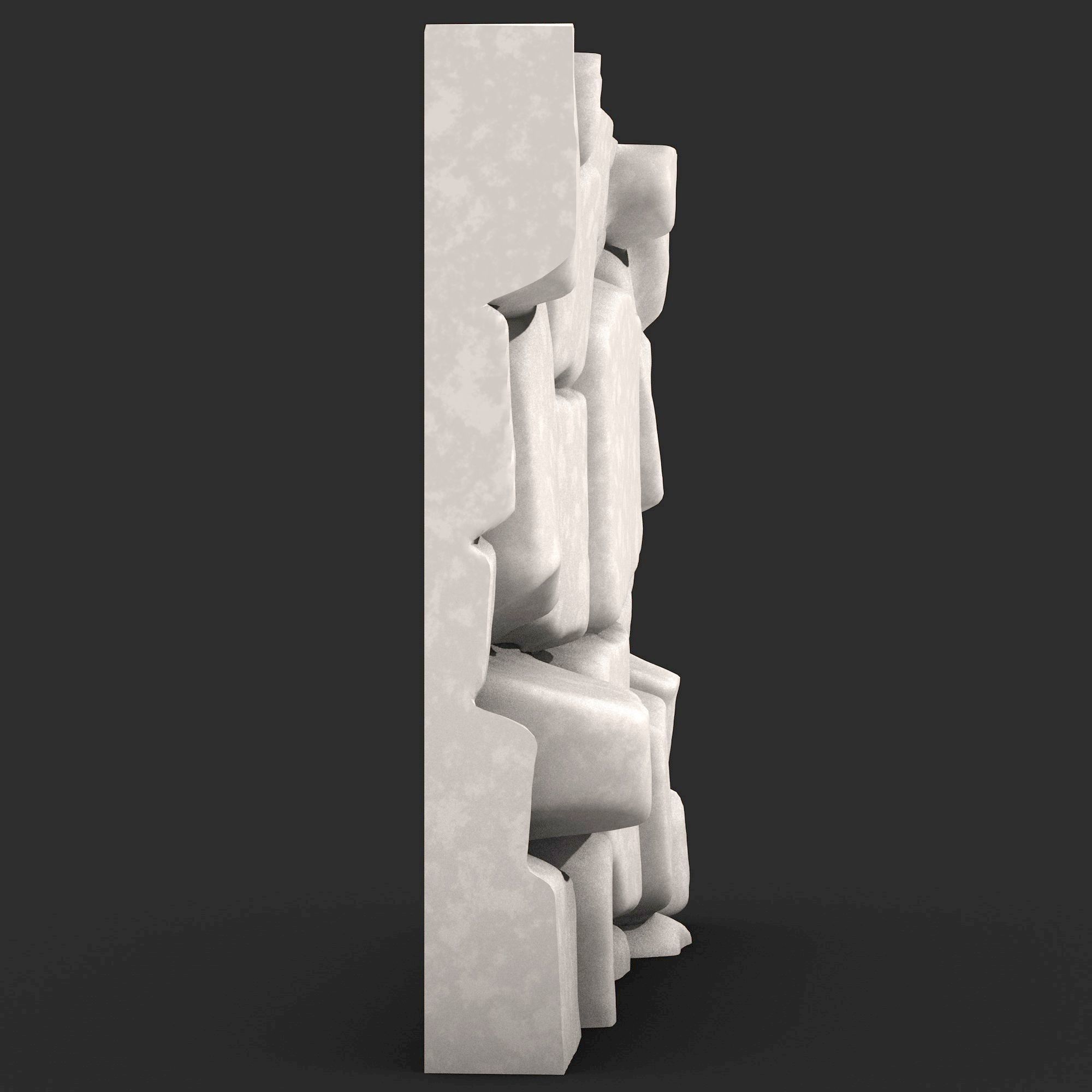 Stone Wall R38 3D print model_1