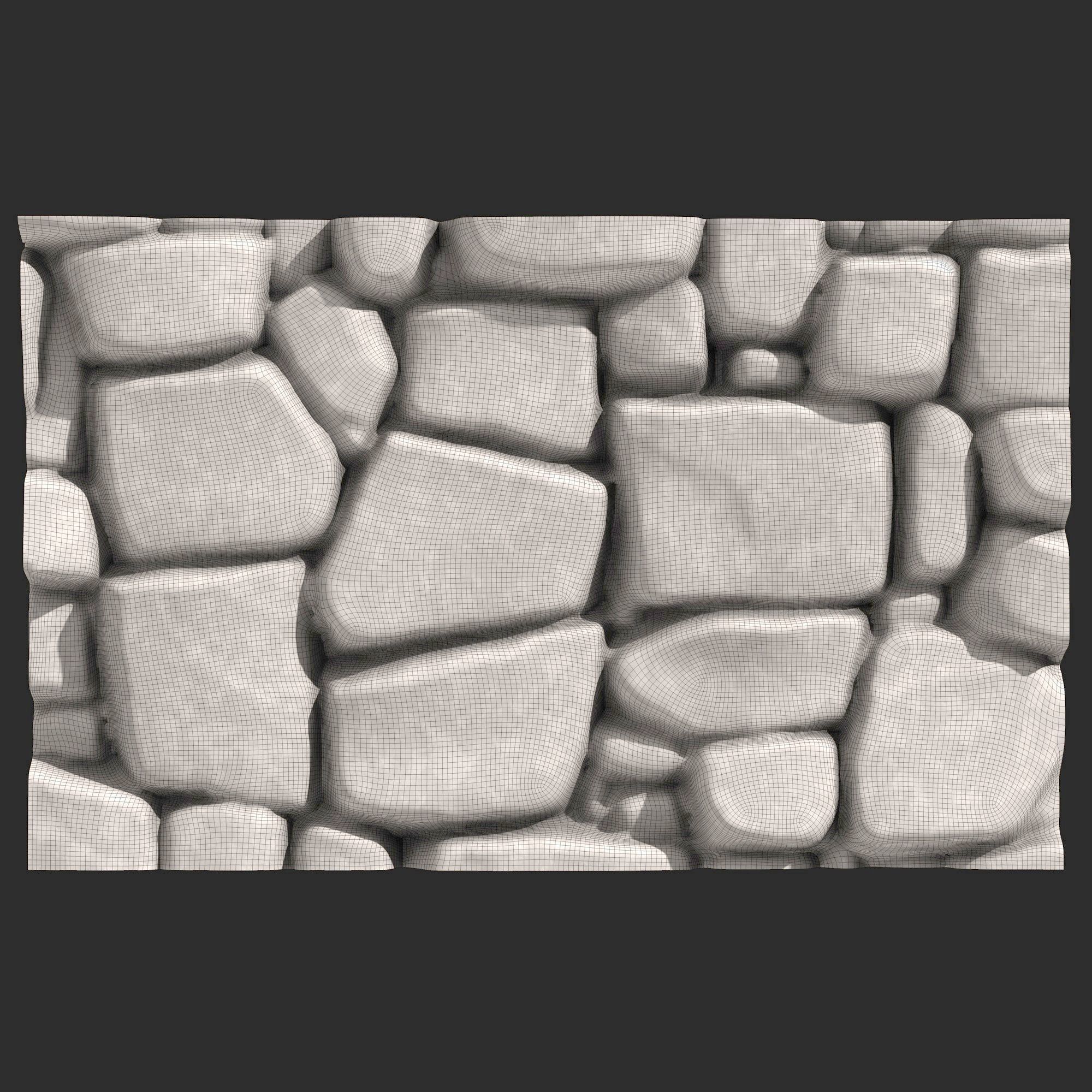 Stone Wall R37 3D print model_5
