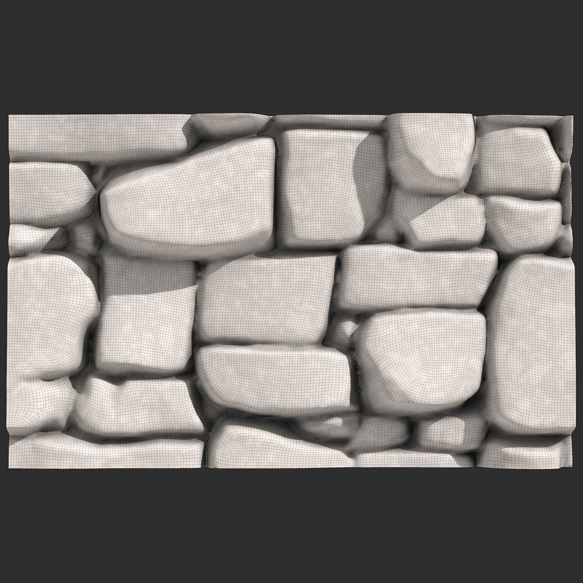 Stone Wall R35 3D print model_5