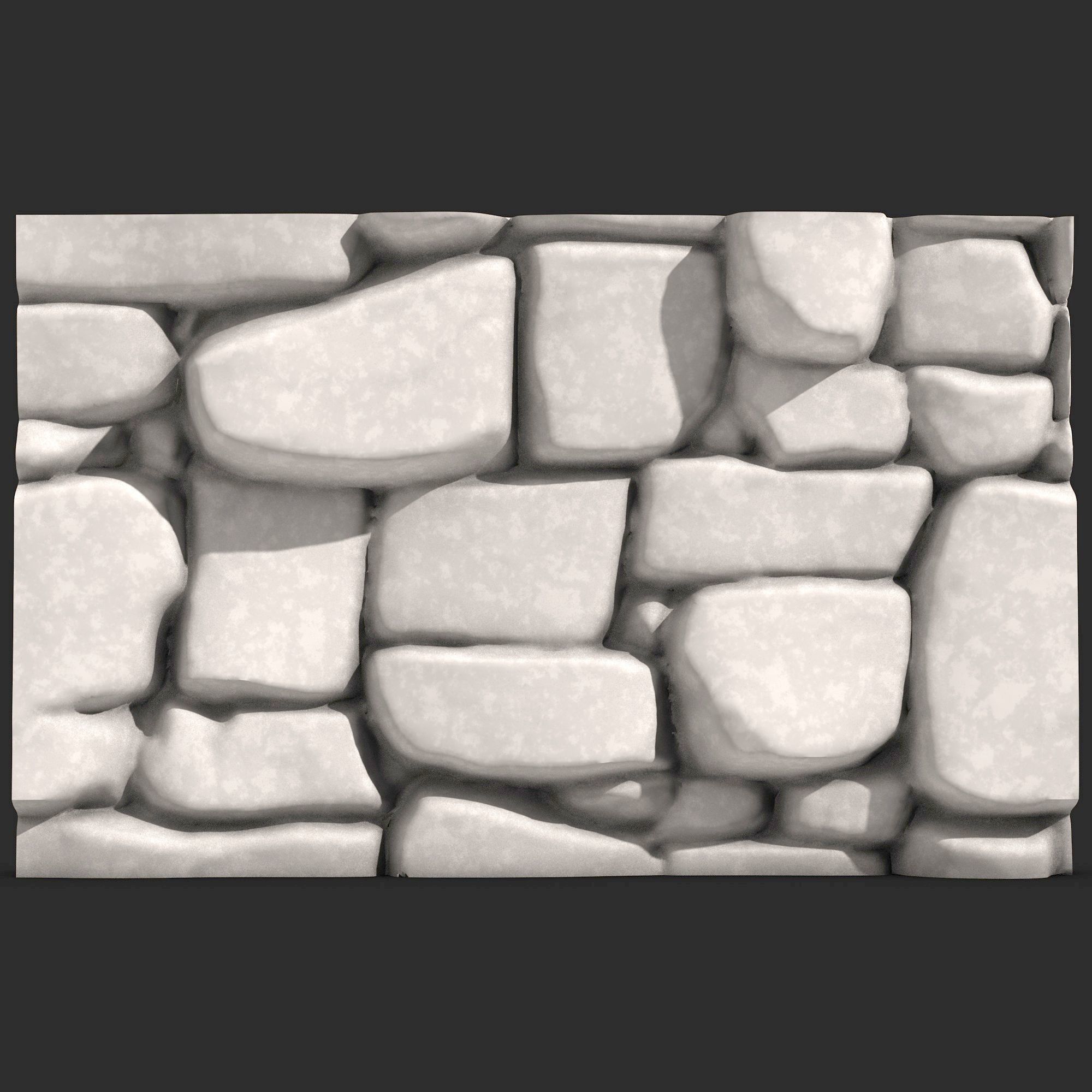 Stone Wall R35 3D print model_4