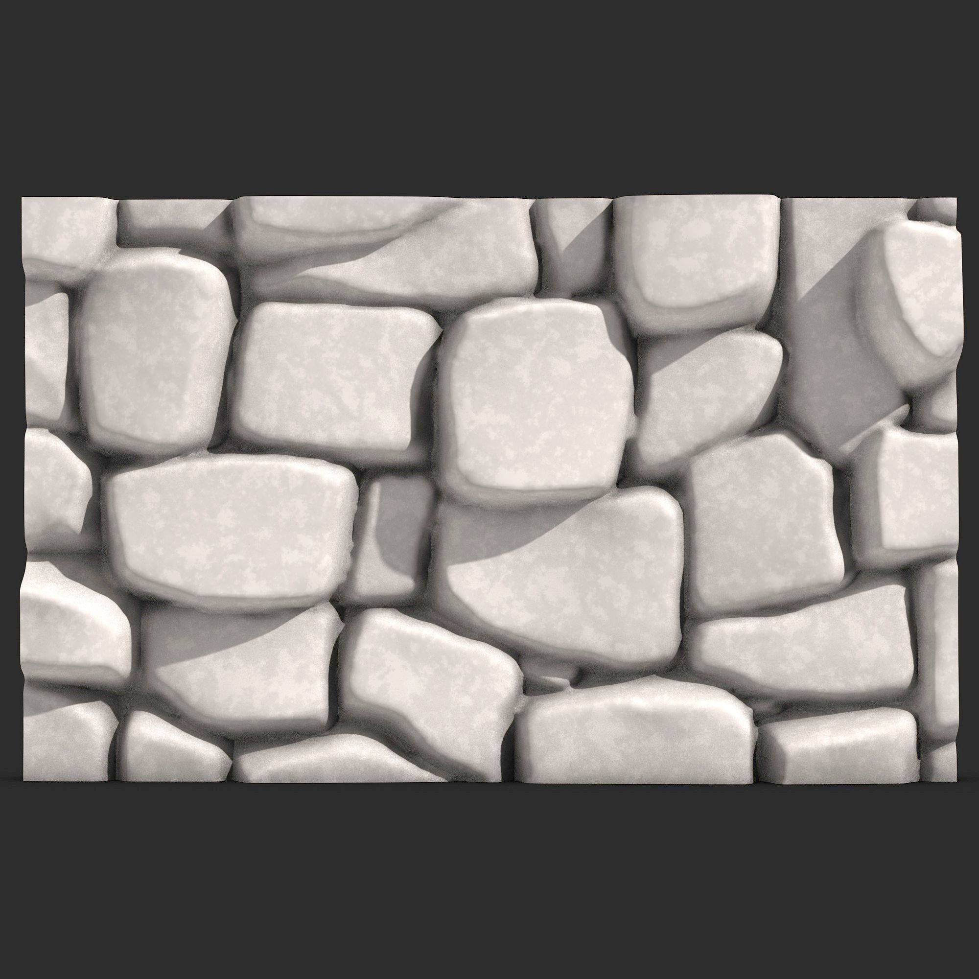 Stone Wall R33 3D print model_4