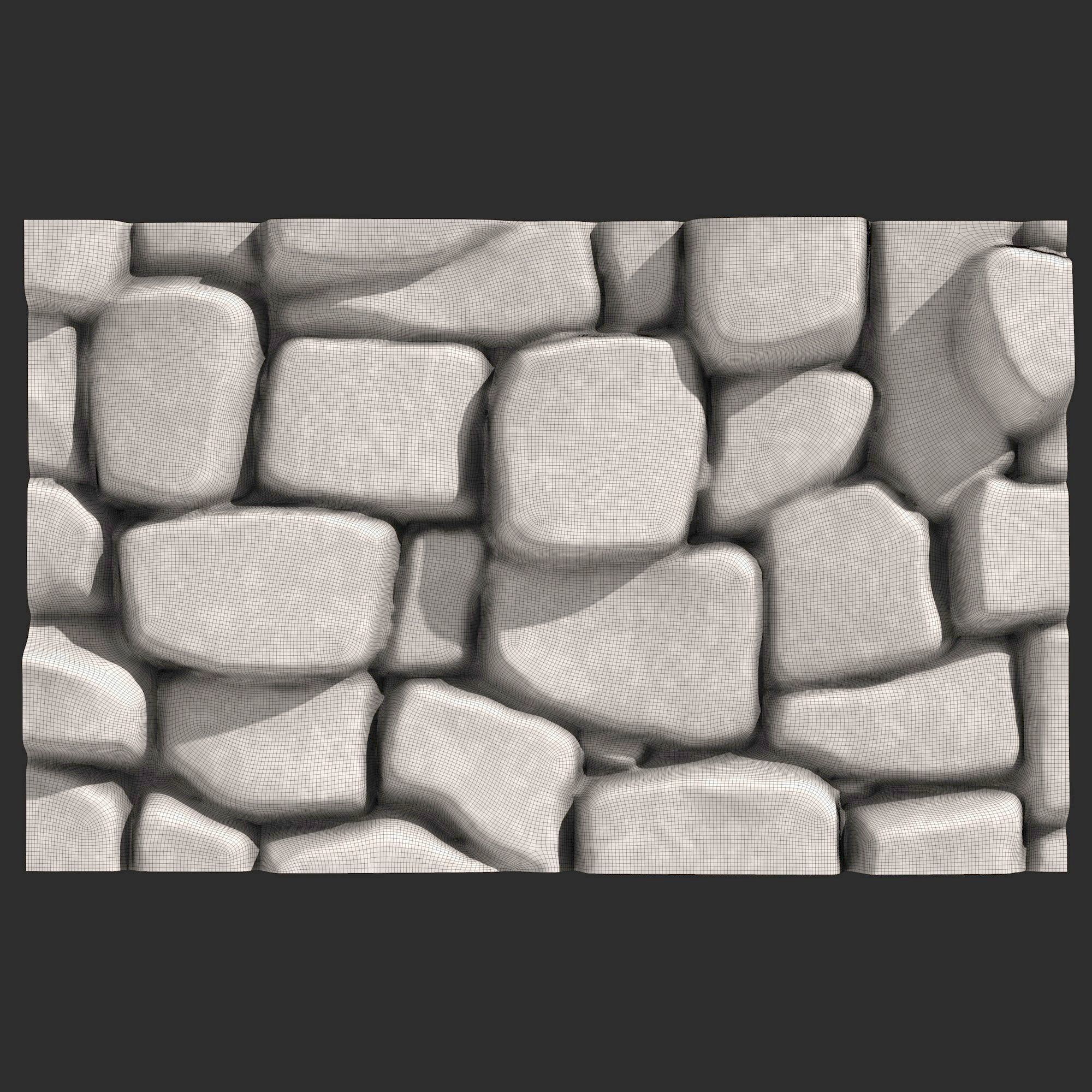 Stone Wall R33 3D print model_5