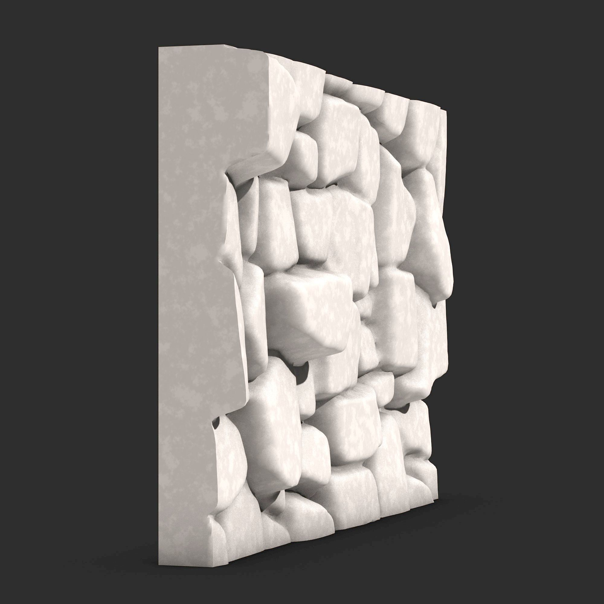 Stone Wall R30 3D print model_1