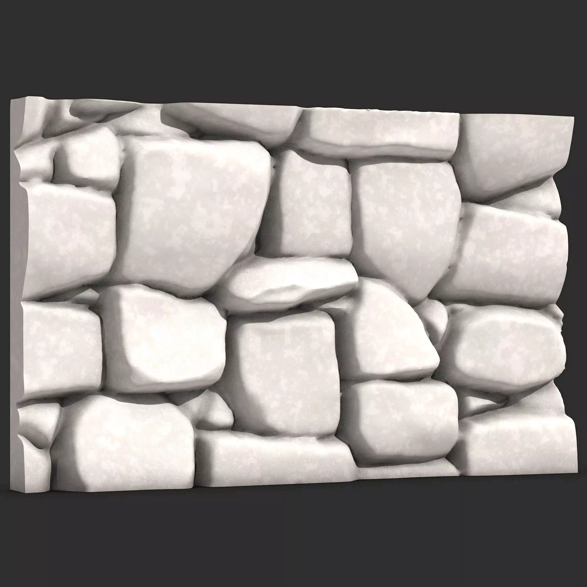 Tumbled Stone Wall Architecture Kit 3D print model