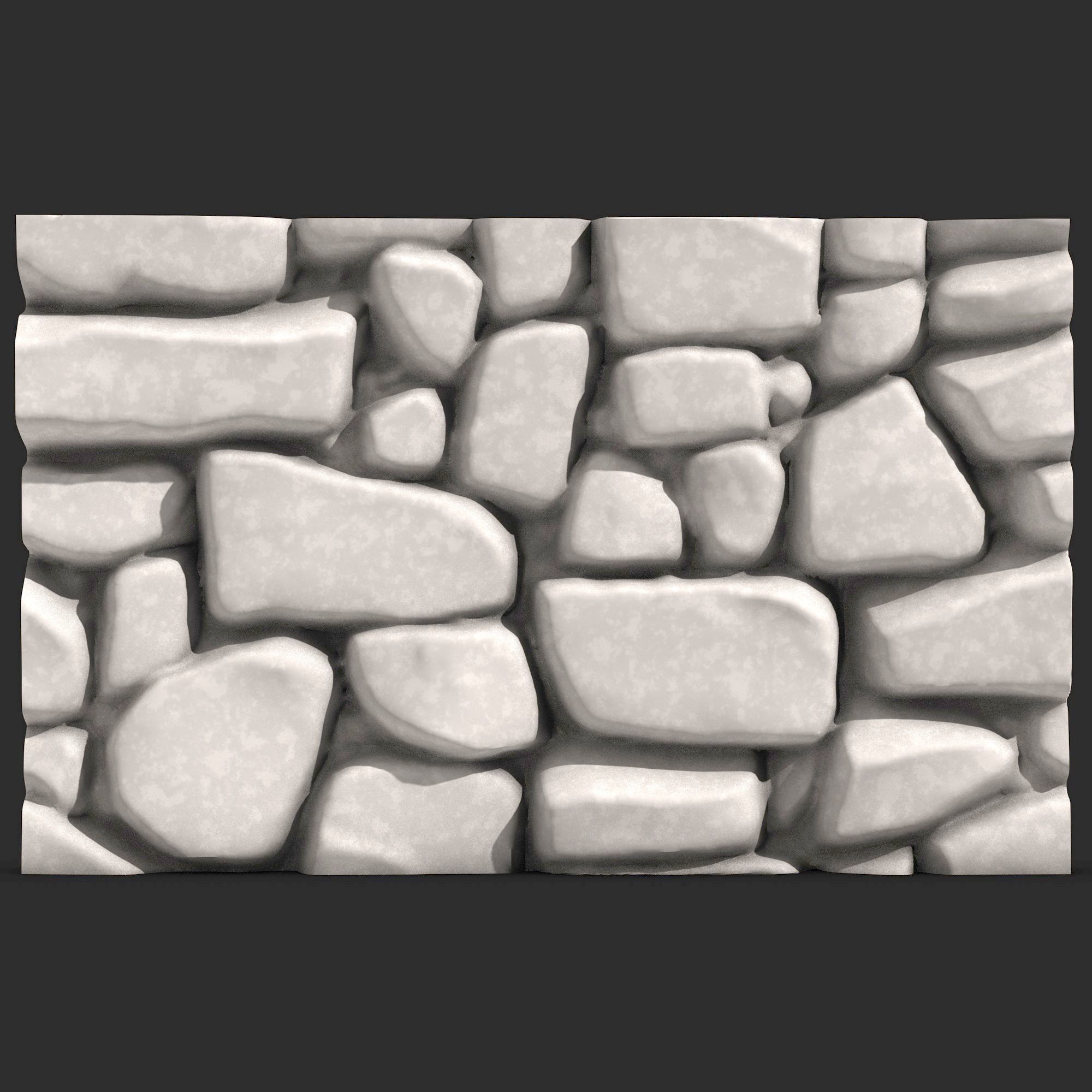 Stone Wall R25 3D print model_4
